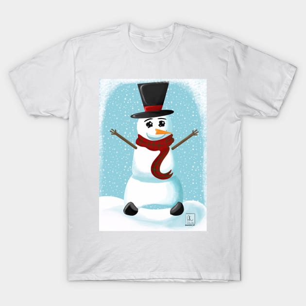 Snowman T-Shirt by AC Salva